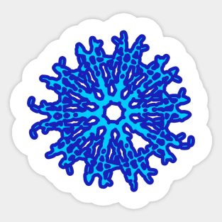 Blue Snowflake Sticker